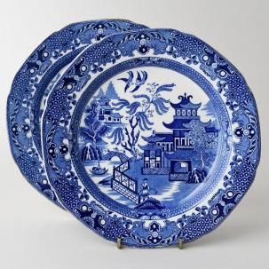 ӥơ ץ졼2祻å<br>BURLEIGH BLUE WILLOW Хȥ֥롼Υ<br>1950ǯ<img class='new_mark_img2' src='https://img.shop-pro.jp/img/new/icons14.gif' style='border:none;display:inline;margin:0px;padding:0px;width:auto;' />