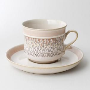 デンビー Denby 花瓶　グリン カレッジ　ヴィンテージ Denby デンビー リフレクションズ 花柄 ティーカップ ソーサー