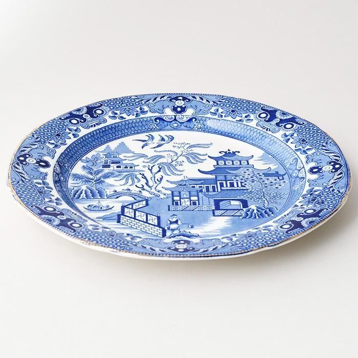 ビンテージ プレート BURLEIGH BLUE WILLOW ブルーウィロー 1960