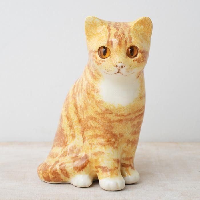 ウィンスタンレイキャット　猫 ウィンスタンレイキャット ケンジントンキャット キジ白猫 陶器
