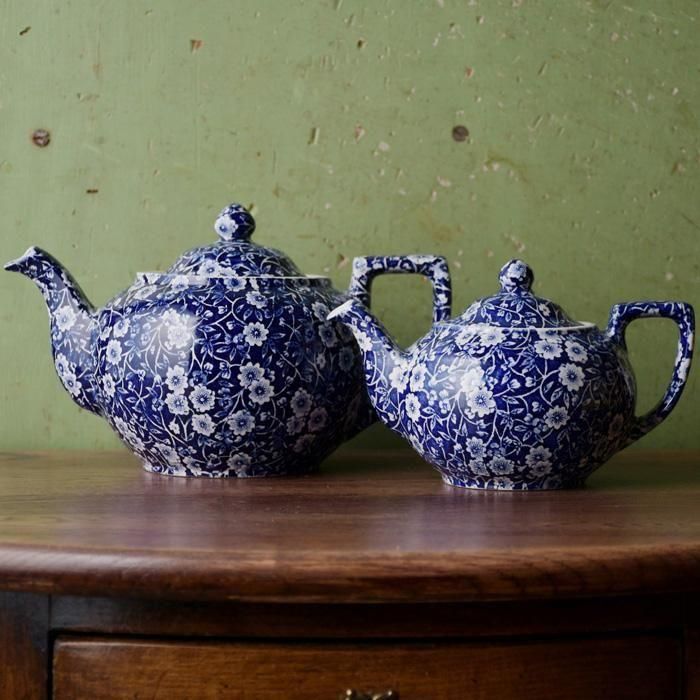 Burleigh バーレイ　廃盤希少なブラックキャリコ　ポット　新品未使用保管 バーレイ ティーポット ブラックキャリコ burleigh ポット 未使用