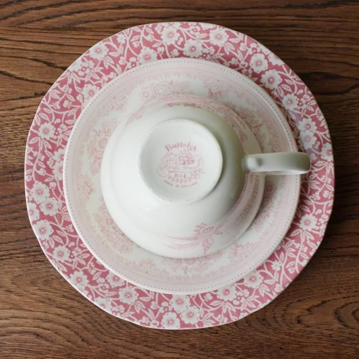 イギリス食器 Burleigh ピンクアジアティックフェザンツ ブレック