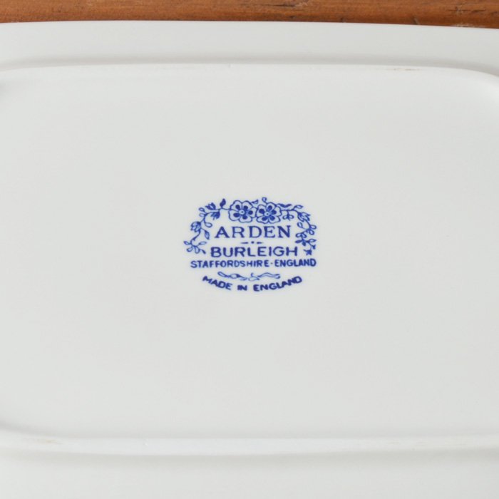 英国陶器 Burleigh バーレイ社』ブルーアーデン スクエアディッシュ25cm - 輸入・アンティーク雑貨「ANTRO」