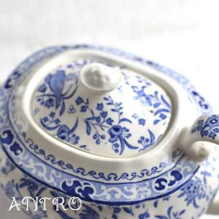 イギリス食器 Burleigh ブルーリーガルピーコック ティーポット