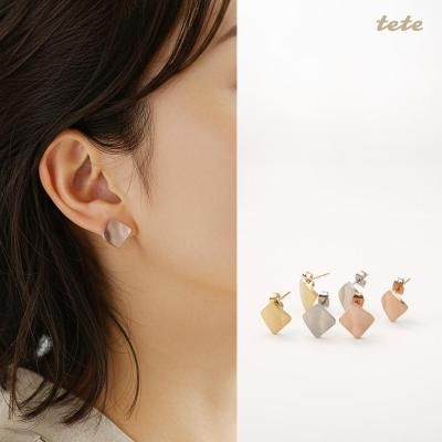 ダイヤシェイプスタッドピアス | サージカルステンレス - アゲハ