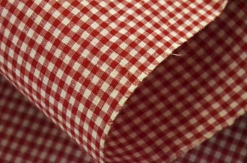 品多く フランス製 手織りリネン 赤チェック - アンティーク アンティーク雑貨