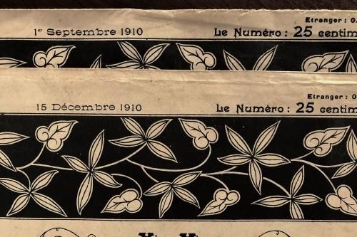 フランス アンティーク 挿絵 フランス製アンティーク 刺繍週刊誌1900年発刊3冊