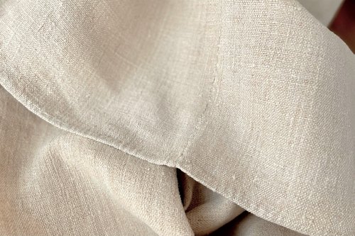 フランス製 19世紀の手織りシャンブルリネンシーツ 159×202 