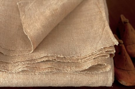 フランス製 19世紀の手織りシャンブルリネンシーツ - アンティーク 