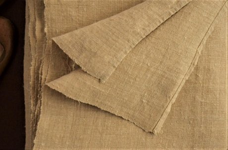 フランス製 19世紀の手織りシャンブルリネンシーツ - アンティーク 