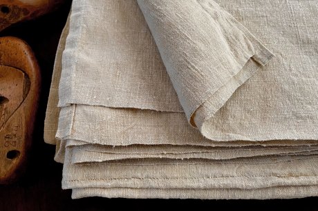 フランス製 アンティーク 19世紀 手織り シャンブルリネンシーツ ファブリック