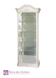 イタリア　サルタレッリ　アマルフィ　AMALFI　キャビネット　カップボード　ガラスキャビネット　ガラスケース　食器棚　ショーケース　鏡　ミラー　幅約８０cm　ホワイト　ベージュ　オフホワイト
