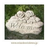 ローズ　バラ　薔薇　ローズガーデン　ガーデンオーナメント　石　石材　ストーン　英国製　イギリス製　オブジェ　ウェルカム