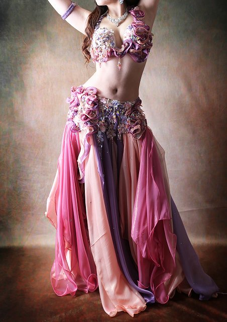 ベリーダンス衣装 ピンク パープル オレンジ Designed By Hoyda ベリーダンス衣装セレクトショップ アナシア