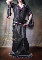 ベリーダンス衣装　サイーディドレス　バラディドレス　ブラックグリッター　Made In Egypt<img class='new_mark_img2' src='https://img.shop-pro.jp/img/new/icons14.gif' style='border:none;display:inline;margin:0px;padding:0px;width:auto;' />