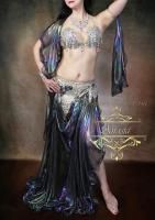 ベリーダンス衣装　Yasser　オーロラブラック　オリエンタル衣装　Designed by Yasser<img class='new_mark_img2' src='https://img.shop-pro.jp/img/new/icons14.gif' style='border:none;display:inline;margin:0px;padding:0px;width:auto;' />