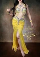 ベリーダンス衣装　Yasser　イエロー　オリエンタル衣装　Designed by Yasser<img class='new_mark_img2' src='https://img.shop-pro.jp/img/new/icons14.gif' style='border:none;display:inline;margin:0px;padding:0px;width:auto;' />