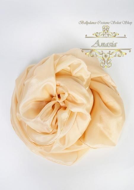 ベリーダンス用 シルクベール ベージュ 高級シルク - ベリーダンス衣装