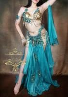 ベリーダンス衣装　HOYDA　ピーコックグリーン　オリエンタル衣装　Designed by HOYDA（ホイダ）<img class='new_mark_img2' src='https://img.shop-pro.jp/img/new/icons14.gif' style='border:none;display:inline;margin:0px;padding:0px;width:auto;' />
