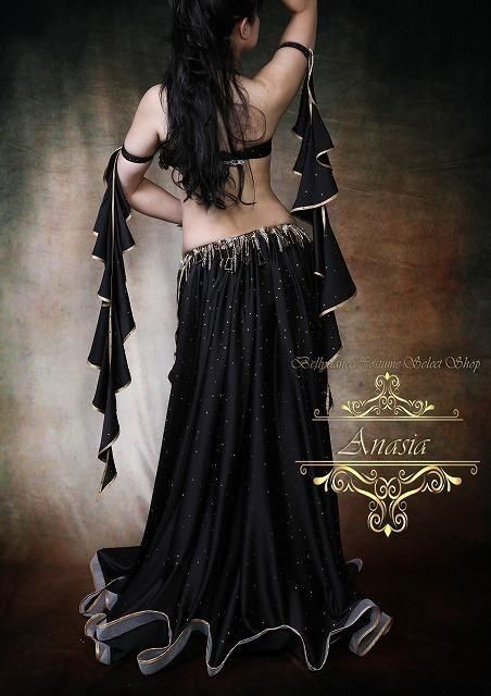 ベリーダンス衣装 Yasser ブラック オリエンタル衣装 Designed
