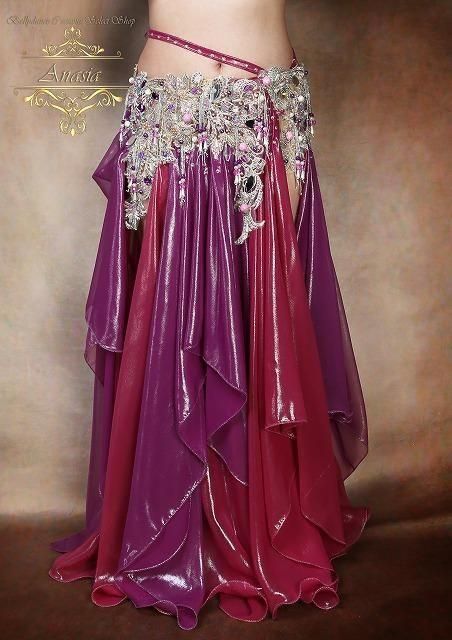 ベリーダンス衣装 Amr パープル×クラレット オリエンタル衣装 Designed