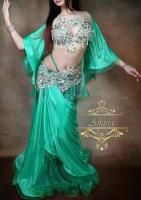 エジプト製 ハナン ベリーダンス衣装 ベリーダンス衣装 《ブルーレオパード》 Zezo エジプト製