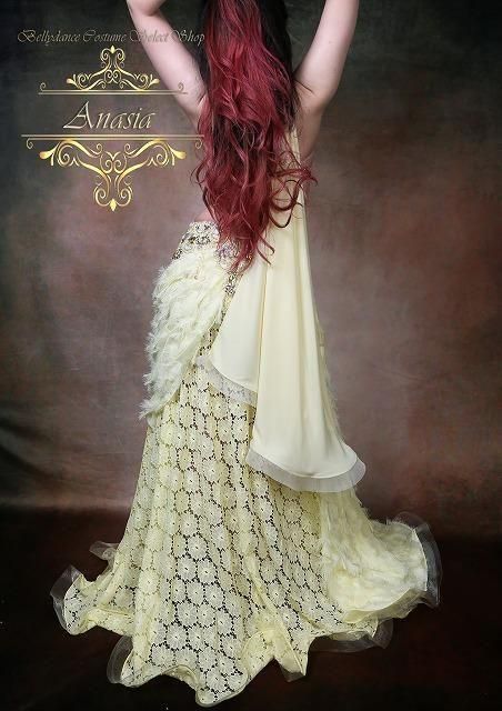 ベリーダンス衣装 Irina クリームイエロー オリエンタル衣装 イリナ