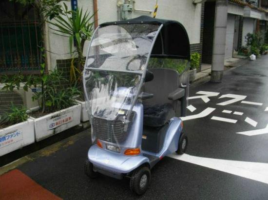 4輪電動車 シルバーカー セニアカー シニアカー UVカット 日よけ 雨除け屋根 、黒色生地旧型セニアカーGN（セニアカーは含まず）