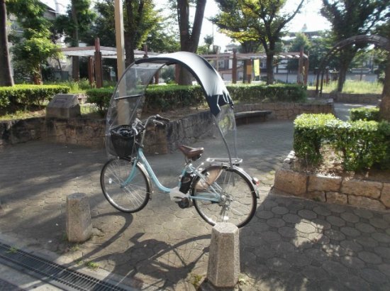 自転車 雨除け UVカット 日除け、サンシェード,合羽,ポンチョ 育児 子育て グッズ、UV黒色防水生地 パーツ、 荷台屋根 NPDB