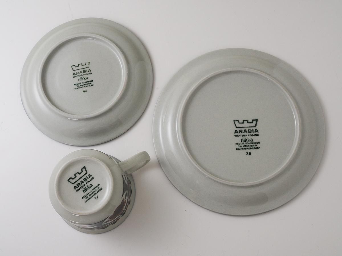 ARABIA ミルヤ（ミリヤ） Milja　トリオ 1客セット　北欧ヴィンテージ ARABIA ミルヤ（ミリヤ） Miljaトリオ 1客セット北欧ヴィンテージ