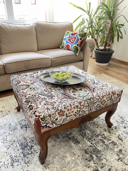 ヴィンテージ絨毯のコーヒーテーブル　　トルコ雑貨のNovaroma