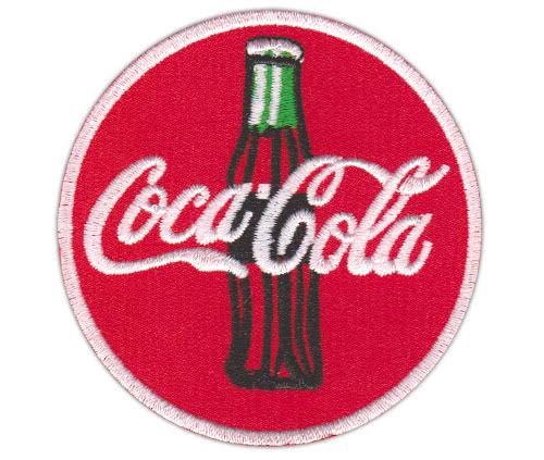 コカ・コーラ（Coca-Cola）logo- ワッペン、パッチ (7.0*7.0cm) #010-  激レア！Wappen,ワッペン,Patch,パッチ,アイロンワッペン,刺繍ワッペン,アップリケを通販してます！ wappen-patch.com
