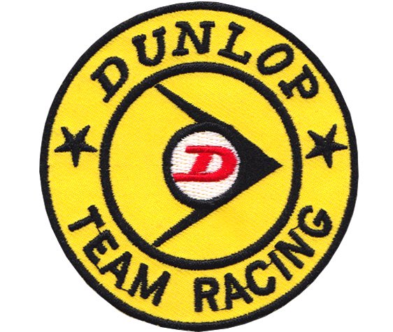 ダンロップ(DUNLOP) logo- ワッペン、パッチ (7.5*7.5cm) #002 - 激レア！Wappen