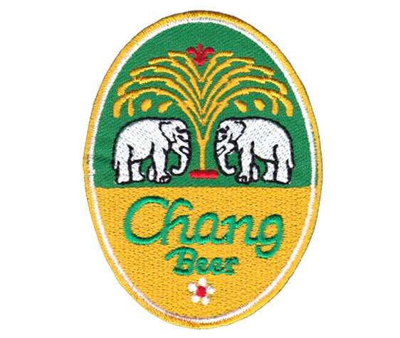 チャンビール (Chang beer) logo- ワッペン、パッチ (8.2*6.2cm) #001