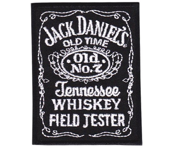 ジャックダニエル（Jack Daniel's）logo- ワッペン、パッチ (7.7*5.8cm) -  激レア！Wappen,ワッペン,Patch,パッチ,アイロンワッペン,刺繍ワッペンを通販してます！ wappen-patch.com