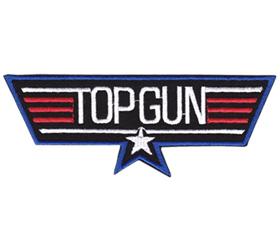 トップガン (TOP GUN) logo- ワッペン、パッチ (4.5*12.0cm) #001 -  激レア！Wappen,ワッペン,Patch,パッチ,アイロンワッペン,刺繍ワッペン,アップリケを通販してます！ wappen-patch.com