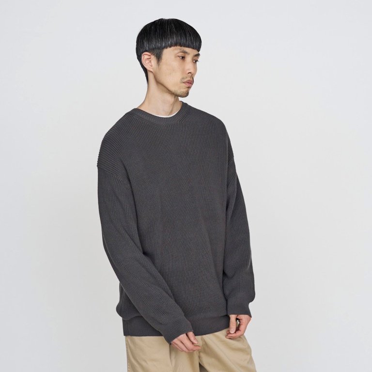 Suvin Loose Rib Crew Neck Knit