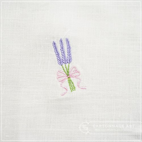 ラベンダー刺繍モチーフ- CartonnageArt