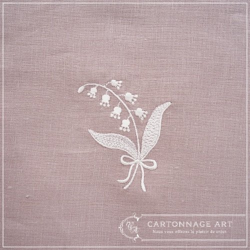おしゃれな白糸すずらん刺繍- CartonnageArt