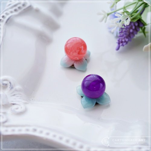 ”紫陽花miniボール”　ツマミ
