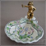 Antique Porcelaine  Soap Dish Bronze Plusξʲ