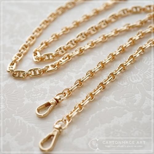 Hermes風スリムショルダーチェーン - CartonnageArt Hermes風スリムショルダーチェーン - CartonnageArt