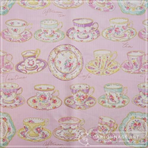 ティーカップ柄生地 | YUWA - 素敵なカルトナ―ジュキットと本革なら