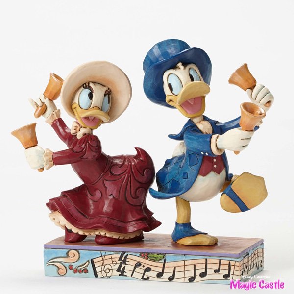 ディズニー ジム・ショア Jim Shore Chiming in-Victorian Donald and Daisy Figurine  ドナルド＆デイジーダック - ディズニーフィギュア専門店　マジックキャッスル