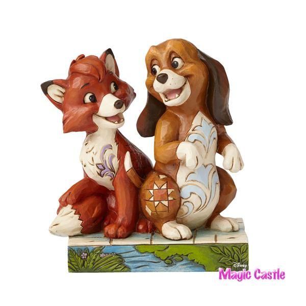 ディズニートラディション ジム ショア きつねと猟犬 Unexpected Friendships Fox And The Hound Figurine ディズニーフィギュア専門店 マジックキャッスル