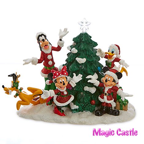 【限定】 ディズニー サンタｰミッキー＆フレンズ ツリーフィギュア　Santa Mickey Mouse and Friends Light-Up  Tree Figure - ディズニーフィギュア専門店　マジックキャッスル