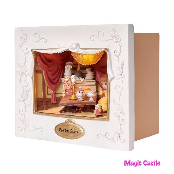 ディズニー プレシャスモーメンツ 美女と野獣 ライトアップ オルゴール “Be Our Guest” Deluxe Lighted Music  Box, Resin - ディズニーフィギュア専門店　マジックキャッスル