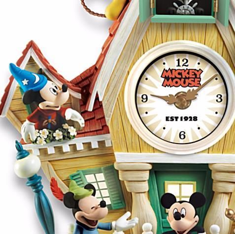 ディズニー ミッキーマウス鳩時計 Disney Mickey Mouse Through The Years Wall Clock ディズニーフィギュア専門店 マジックキャッスル