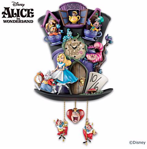 即納可 ディズニー ふしぎの国のアリス鳩時計 Disney Alice In Wonderland Mad Hatter Wall Clock ディズニーフィギュア専門店 マジックキャッスル