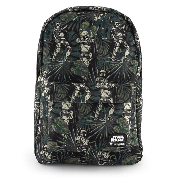 ラウンジフライ ディズニー スター・ウォーズ ボバ・フェット バックバッグ Loungefly x Star Wars Boba  Fett/Leaves Print Backpack - ディズニーフィギュア専門店　マジックキャッスル